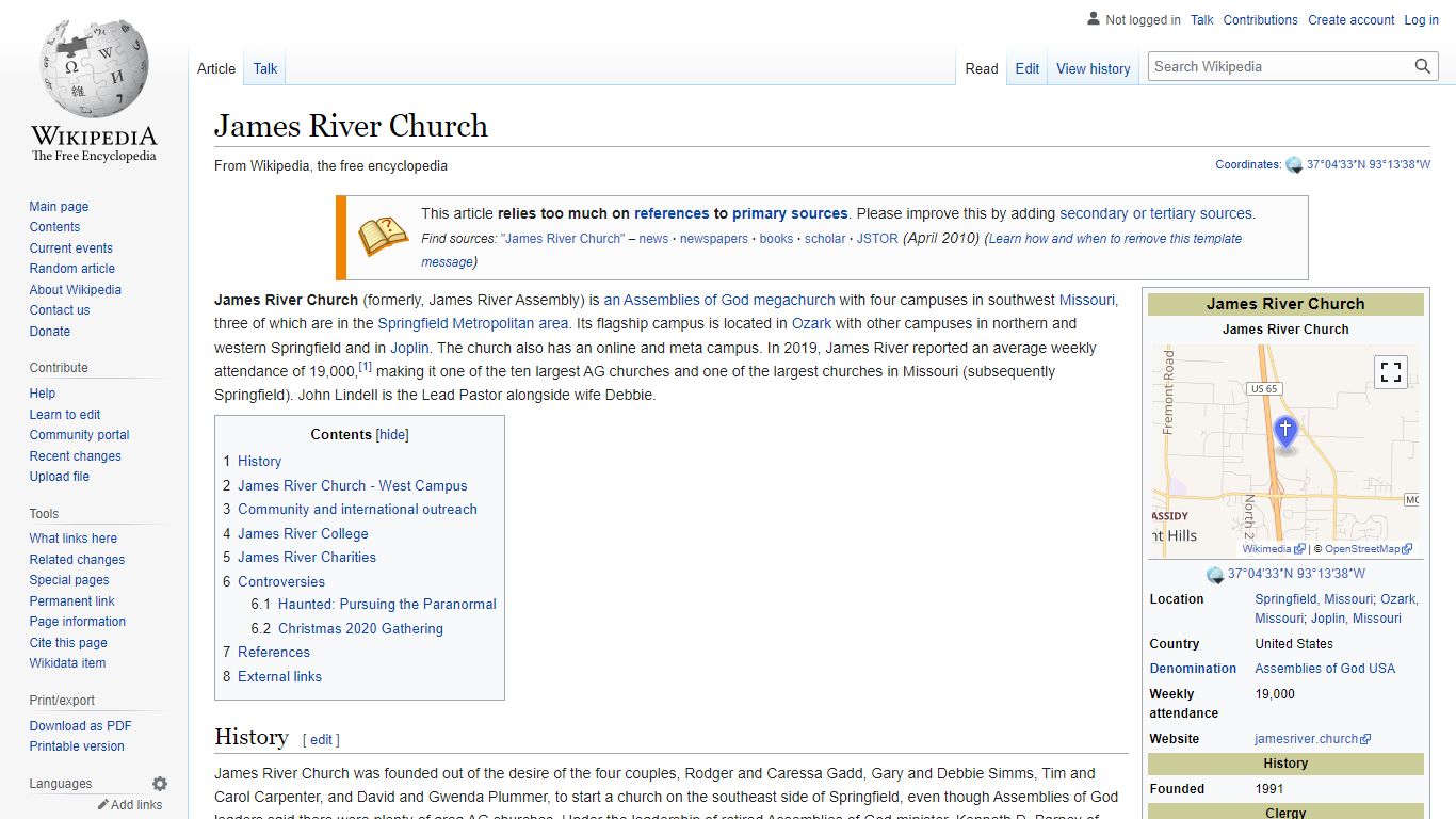 James River Church - Wikipedia